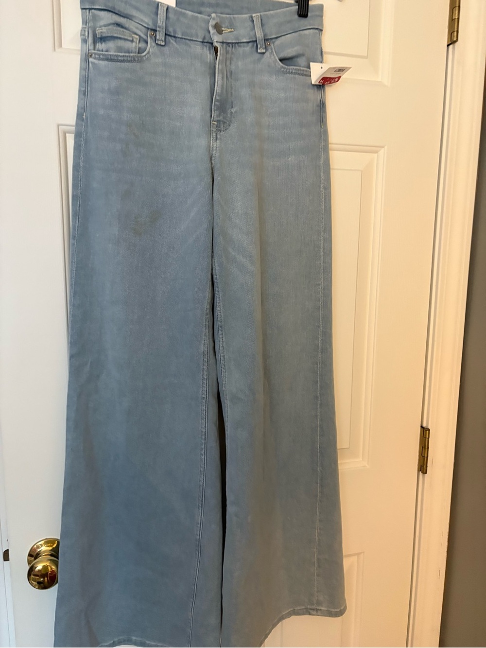 H&M Pale Blue Wide-Leg Flared Jeans